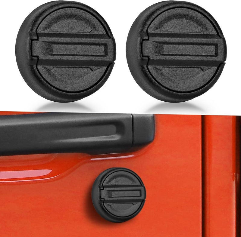 CALBEAU Strong Magnet Keyhole Covers Compatible with 2018-2026 Jeep Wrangler JL and Gladiator JT Front Door, Door Lock Covers for Keyhole Protection (Classic) - Image 1